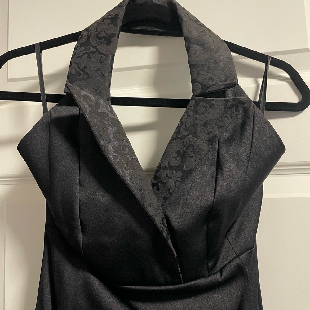 Le Chateau Black Satin Dress - Picture 1 of 3